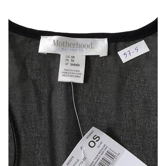 Motherhood Maternity Black Sheer Cover-Up Cardigan Women One Size NWT | 57-5 - Picture 5 of 6